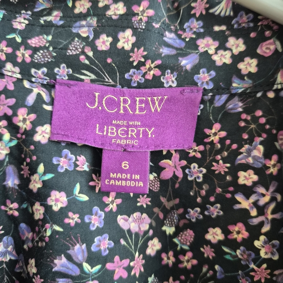 J. Crew Liberty Floral Top SIZE 6 - Picture 2 of 9